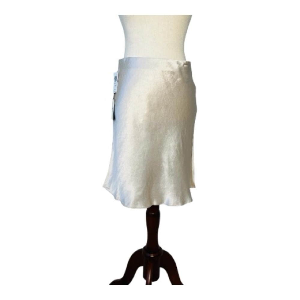 NWT Aritzia Babaton Slip Satin Mini Skirt in color Denude, Size 8